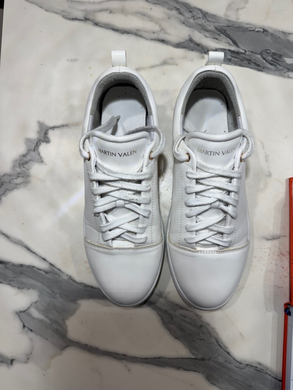 Martin Valen White Leather Sneakers
